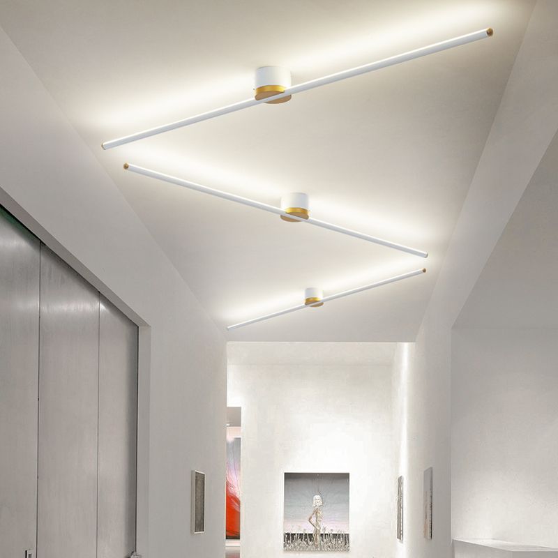 Edge Industriele LED Plafondlamp Zwart/Wit Woon/Slaapkamer Metaal&Kiezelzuurgel