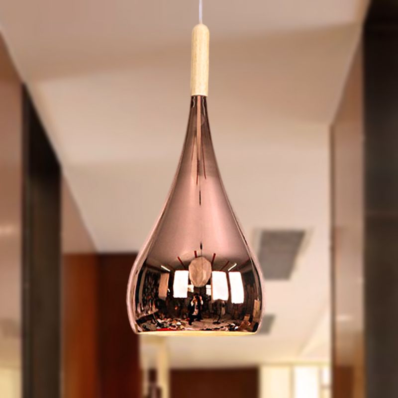 Avi Pendant Light Teardrop Modern, Metal, Rose Gold/Chrome, Kitchen Islands