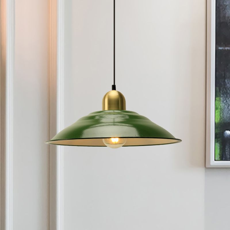 Cairns Vintage LED Hanglamp Groen Metaal Slaapkamer