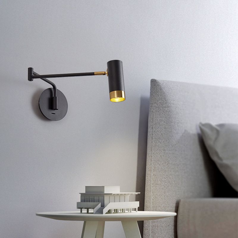 Cooley Moderne Cilindrische Verstelbare Wandlamp Slaapkamer