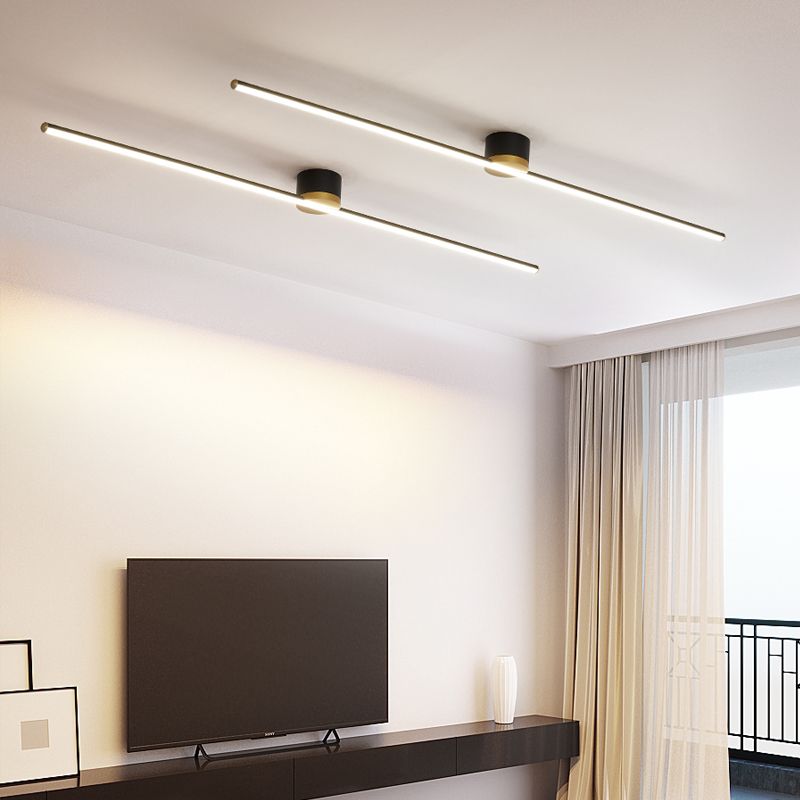 Edge Industriele LED Plafondlamp Zwart/Wit Woon/Slaapkamer Metaal&Kiezelzuurgel