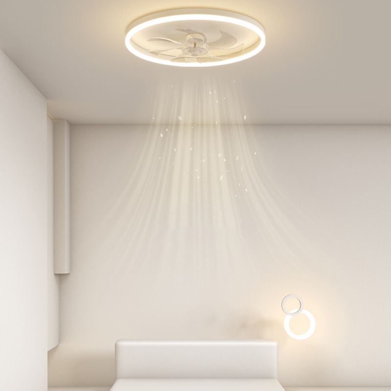 Edge Moderne Ring LED Plafondventilator Met Lamp Woonkamer