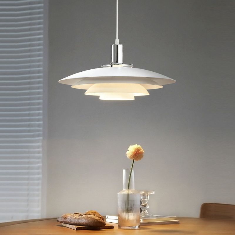 Carins Moderne Scandinavische LED Hanglamp Wit Metaal Eettafel