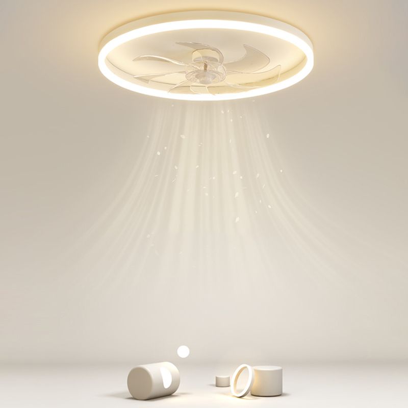 Edge Moderne Ring LED Plafondventilator Met Lamp Woonkamer