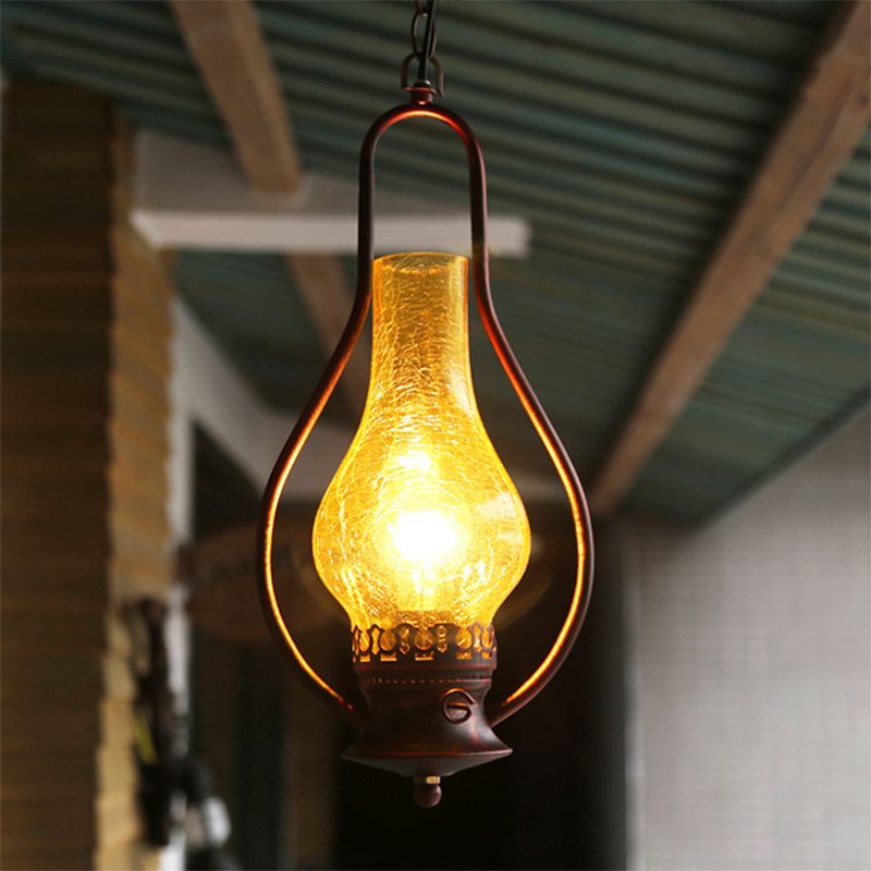 Alessio Rustic Vintage Kerosene LED Pendant Light