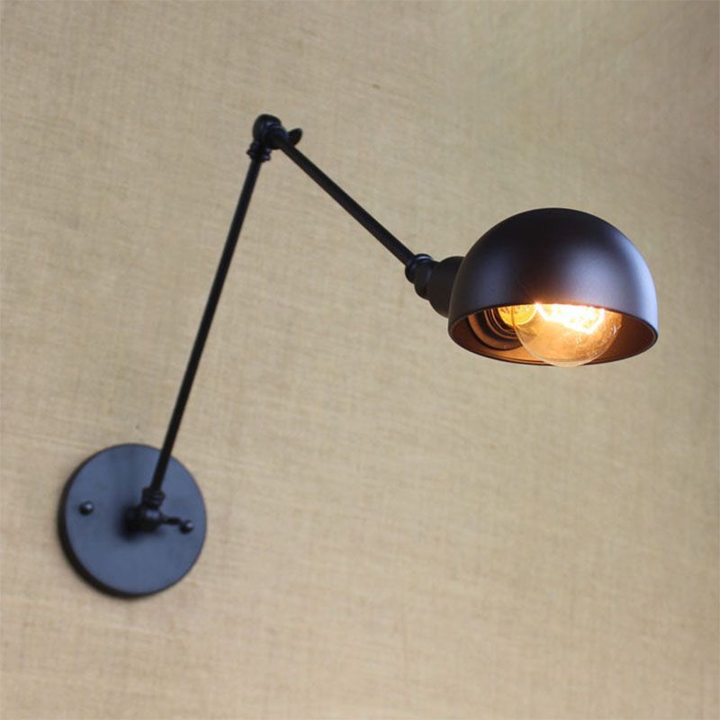 Brady Minimalistisch Wandlamp Metaal Zwart Bedroom Slaapkamer/Woonkamer