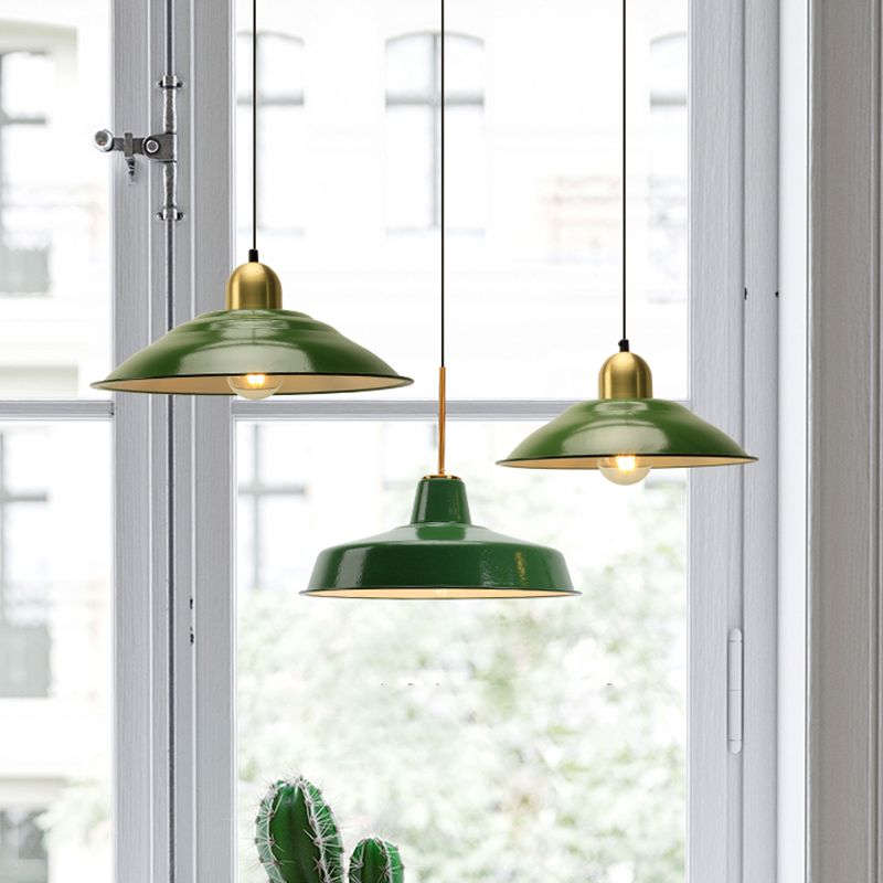 Cairns Vintage LED Hanglamp Groen Metaal Slaapkamer