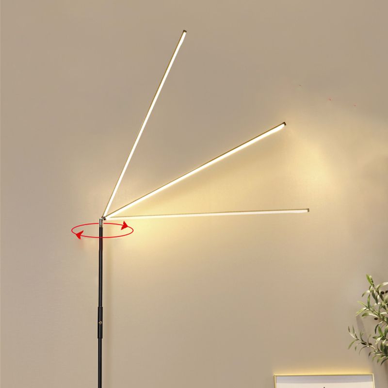 Edge Industriele LED Vloerlamp Zwart/Wit Woon/Slaapkamer Metaal&Acryl