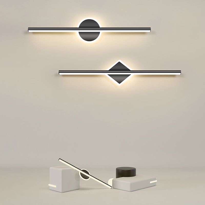 Leigh Moderne Rond/Vierkant LED Wandlamp Zwart/Goud Metaal/Silicone Woon/Slaap/Badkamer