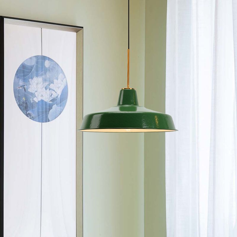 Cairns Vintage LED Hanglamp Groen Metaal Slaapkamer