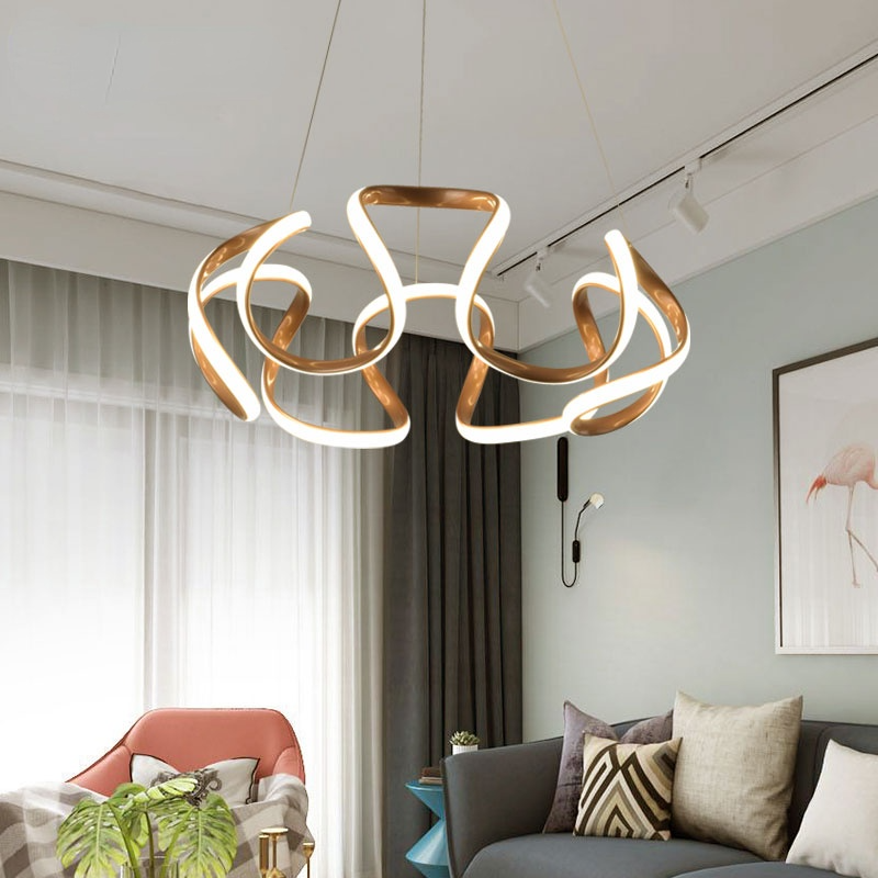 Louise Design LED Hanglampen Gouden Grijs Silica Gel Metal Slaapkamer