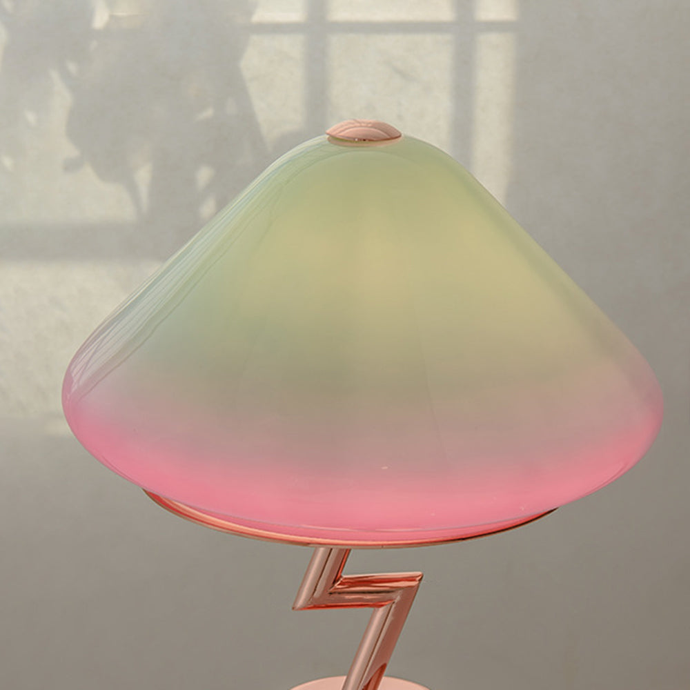 Morandi Kleurrijk Champignon Tafellamp, Glas & Metaal