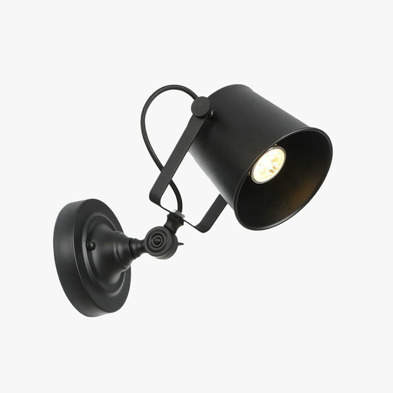 Brady Kleine LED Wandlampen Zwart Metaal Woonkamer Slaapkamer