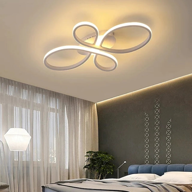 Lacey Design LED Plafondlamp Metaal/Silicagel Koffie/Wit/Zwart Slaap/Woonkamer