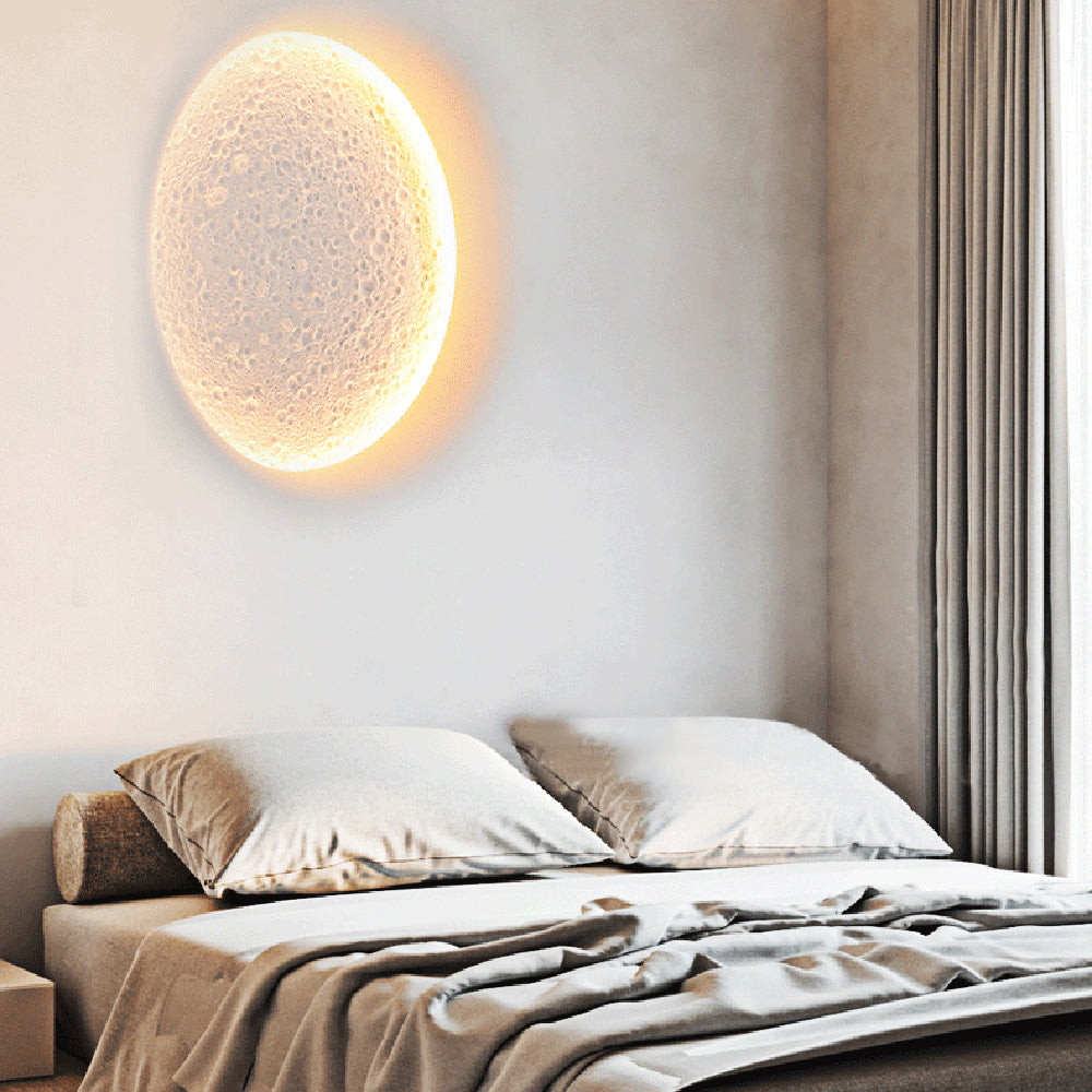 Elif Moderne Rond LED Binnen Wandlamp Wit Metaal Slaapkamer