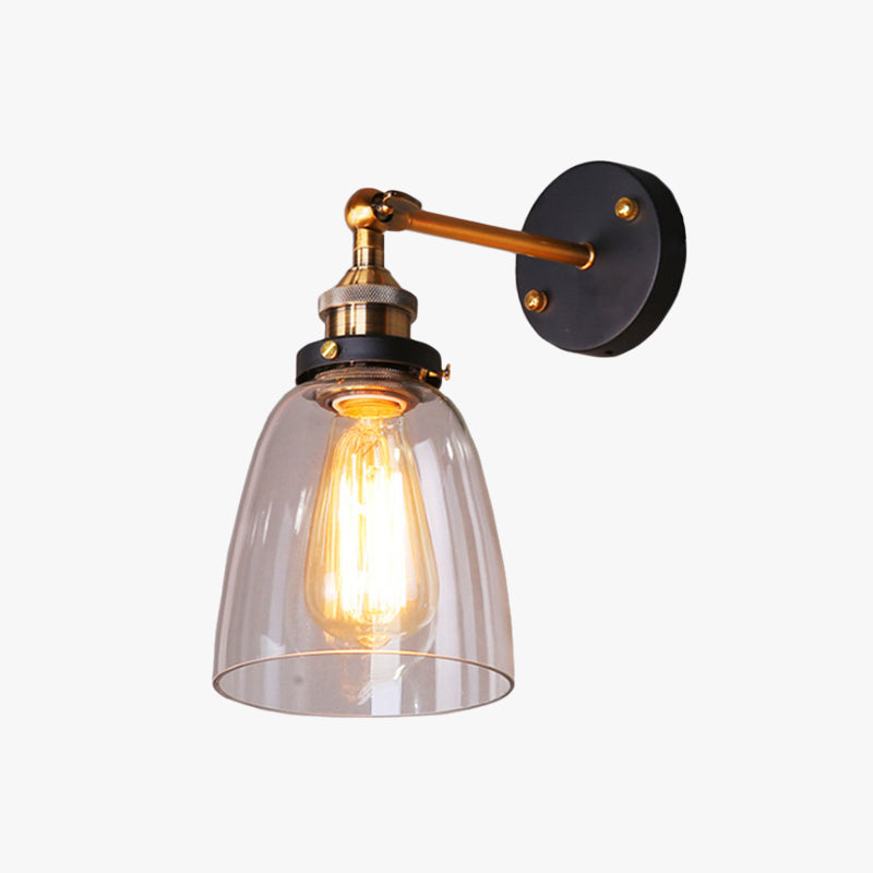 Brady Design Vintage Wandlamp Metaal Glas Slaapkamer Woonkamer