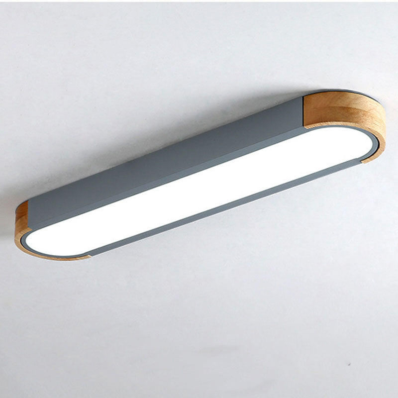 Morandi Design LED Plafondlampen Aangenaam Wit/Grijs/Groen Hout/Acryl Eetkamer