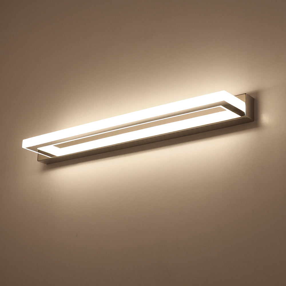 Leigh Moderne Rechthoekige LED Wandlamp Wit Metaal/Acryl Slaapkamer