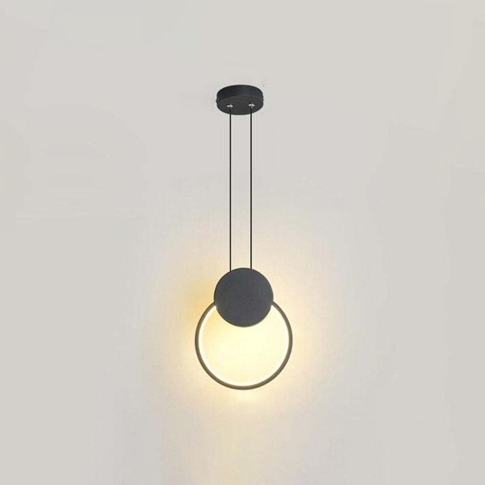 Nyla Moderne Rond LED Hanglampen Metaal/Acryl Zwart/Wit Woonkamer/Slaapkamer