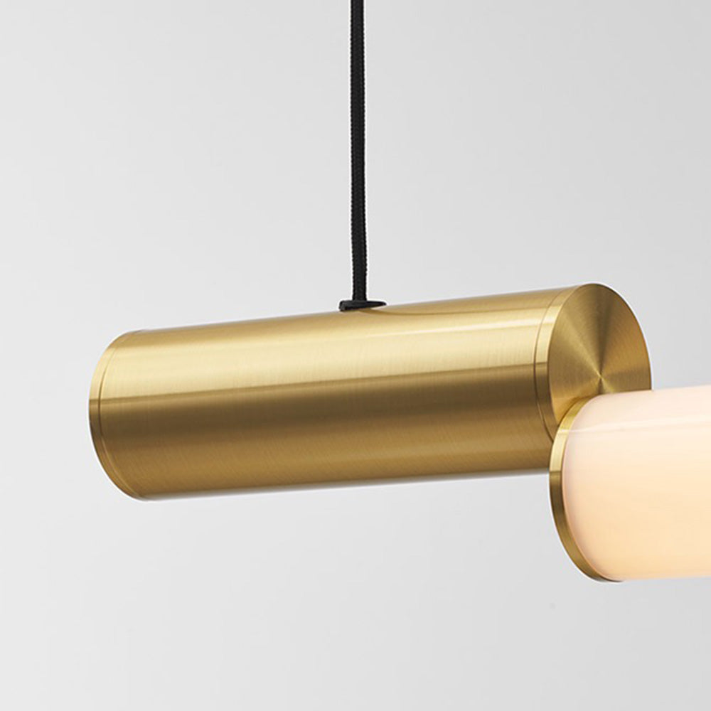 Edge Moderne Lineaire  LED Hanglamp Wit Goud Metaal Acryl Eetkamer