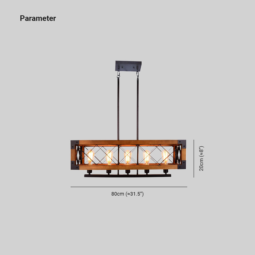 Alessio Industriele LED Hanglamp Metaal Hout Woonkamer Eetkamer