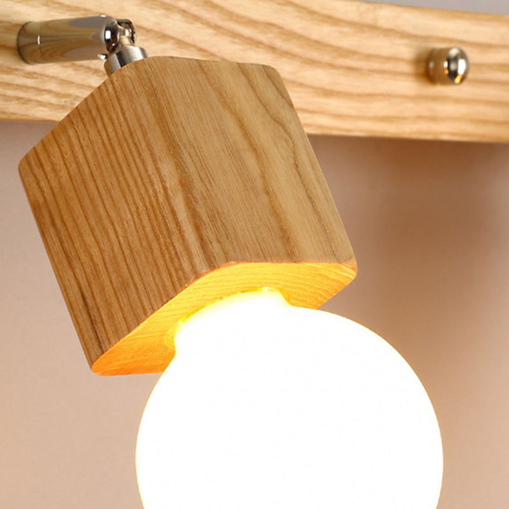 Ozawa Moderne Ronde LED Wandlamp Metaal Hout Badkamer Slaapkamer