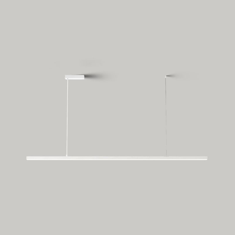 Edge Minimalist Linear Metal Pendant Light, White/Black