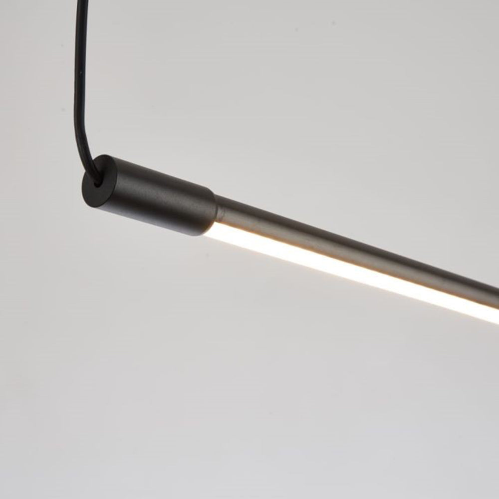 Edge Industriele Lineaire LED Hanglamp Zwart Woonkamer Eettafel Metaal&Acryl