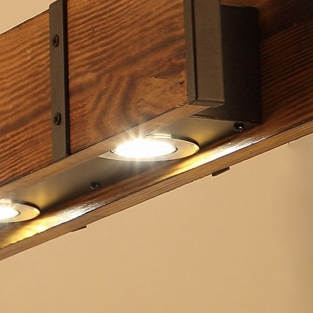 Alessio Industrie LED Hanglampen Zwart Metaal Hout Woonkamer Slaapkamer
