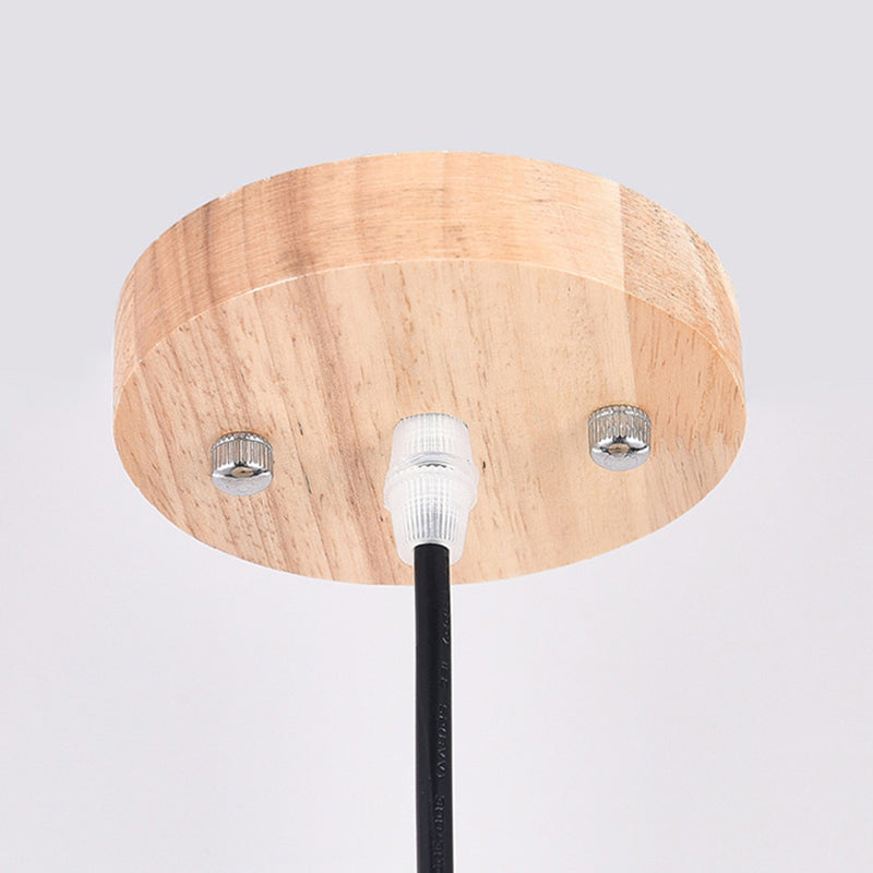 Muto Retro LED Hanglampen Bruin Geel Metaal Hout Woonkamer