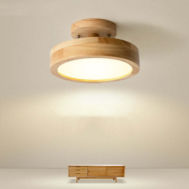 Quinn Moderne LED Plafondlamp Hout/Acryl Hout/Wit/Roze/Groen/Grijs Slaap/Eet/Woonkamer