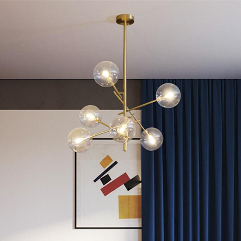 Valentina Modern Ronde LED Hanglamp Goud/Transparant Metaal/Glas Slaap/Eet/Woonkamer