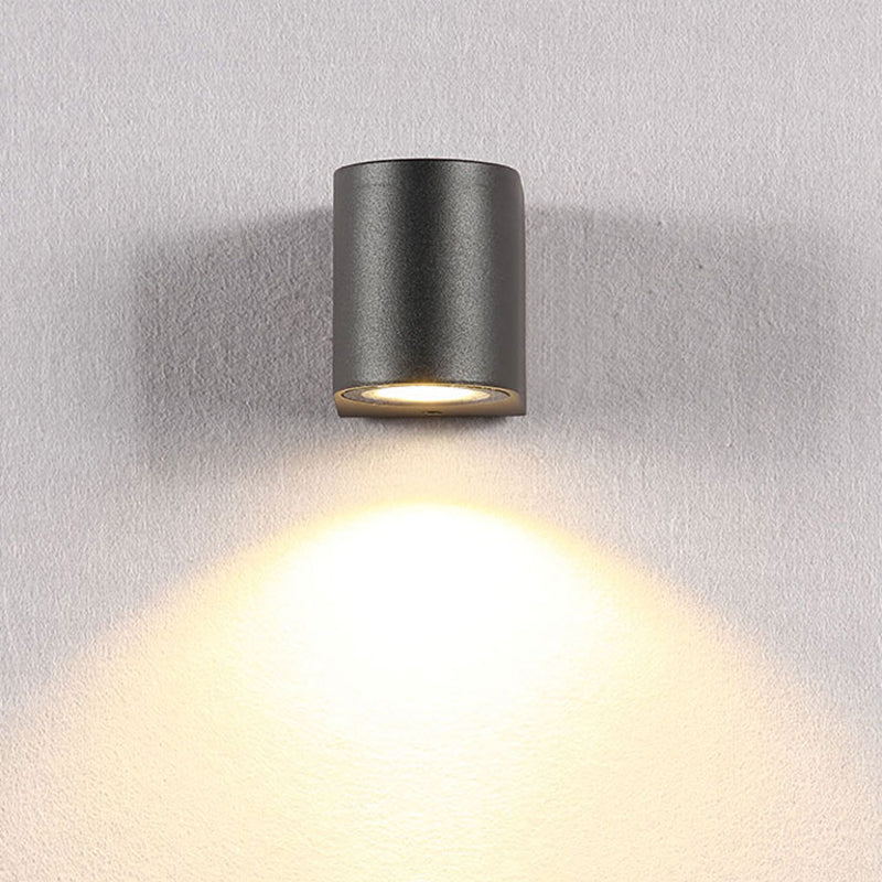 Orr Minimalistisch Kleine LED Wandlamp Zwart Glas Metaal Glas Hal Tuin