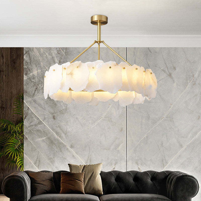 Marilyn Design LED Hanglamp Metaal/Marmer Goud/Wit Slaapkamer/Eetkamer/Woonkamer