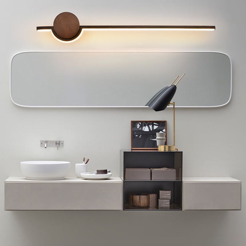 Edge Nordic Lineaire Wandlamp Goud Hout/Metaal/Acryl Badkamer