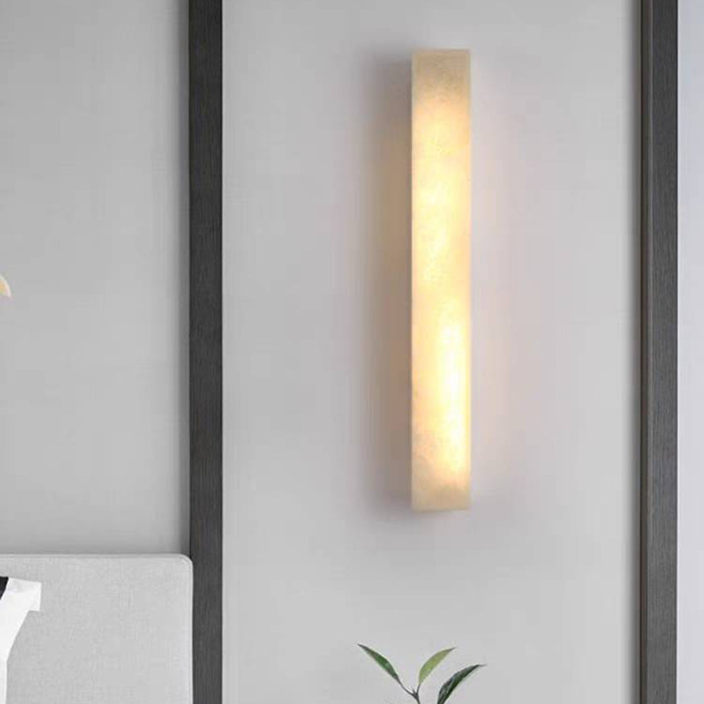 Edge Moderne Rechthoekige LED Buitenlamp Wit Marmer Tuin