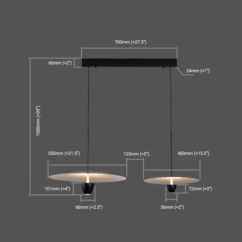 Carins Hanglampen 2 Style Cluster, Dia 40/55cm