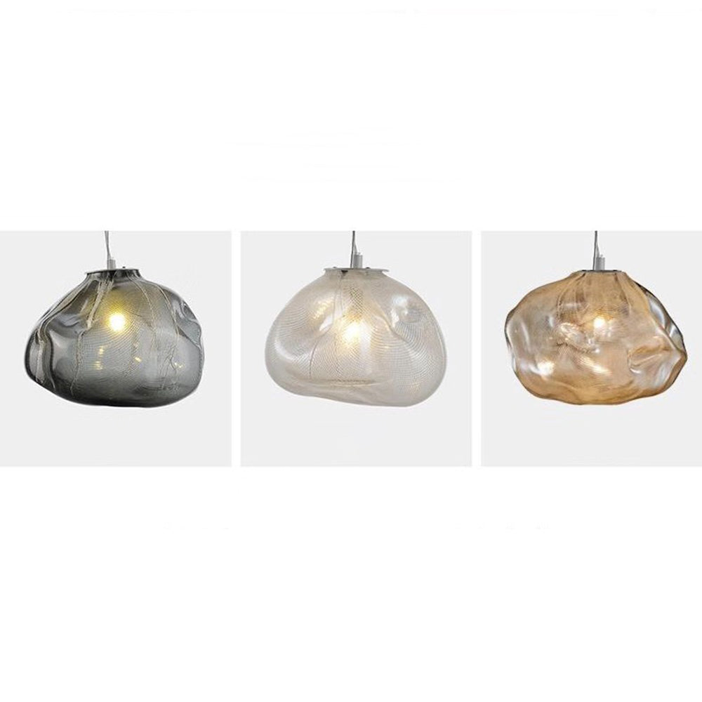 Byers Moderne LED Hanglamp Amber/Grijs/Helder Metaal/Glas Binnen