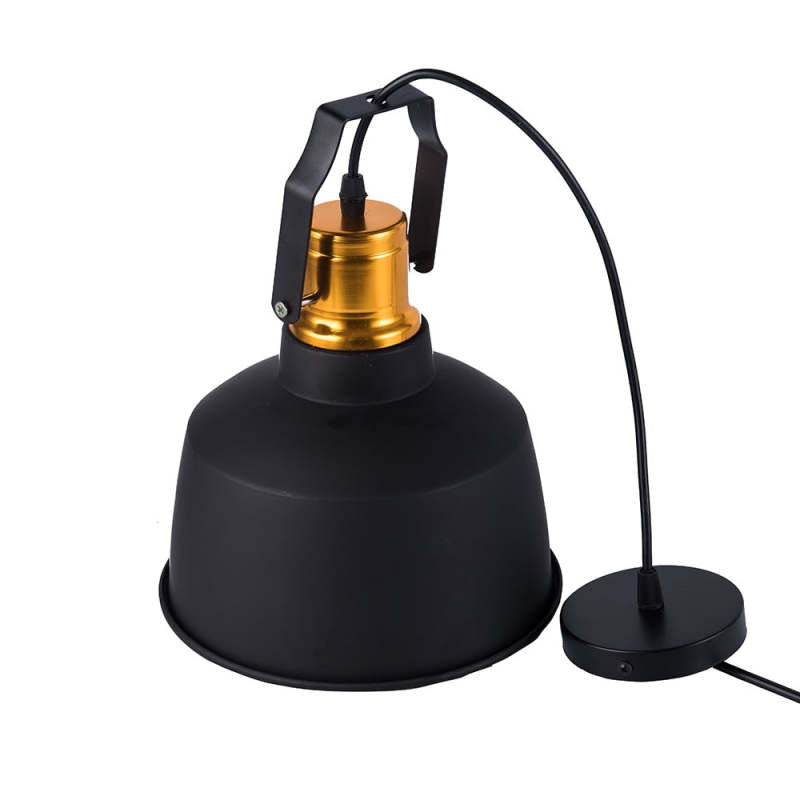 Alessio Industriele LED Hanglamp Zwart Goud Metaal Eetkamer Slaapkamer
