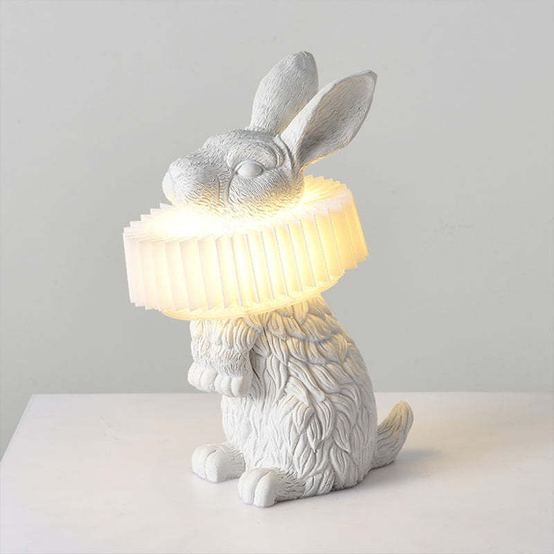 Alice Konijn LED Tafellampen Wit Metaal Resin Slaapkamer Eetkamer