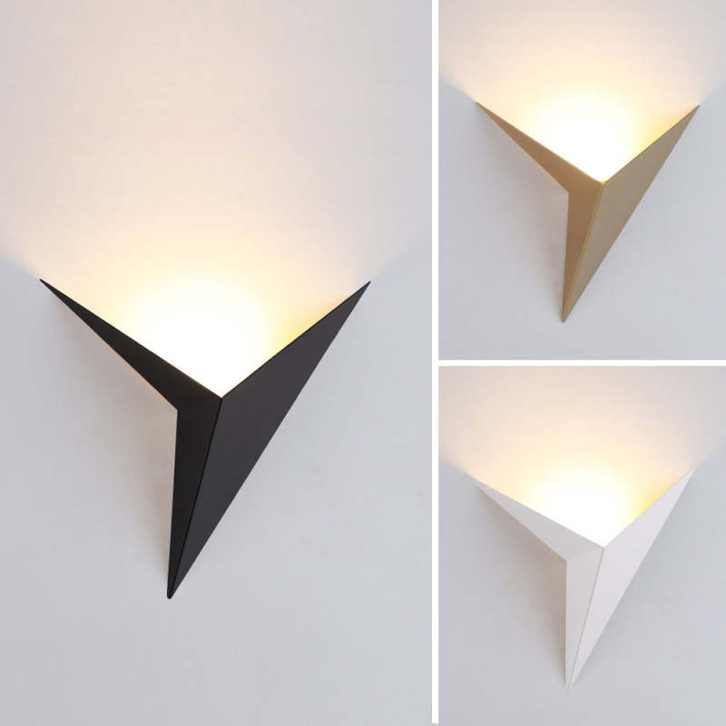Orr Modern Minimalistisch Driehoek LED Wandlampen Zwart Wit Binnen