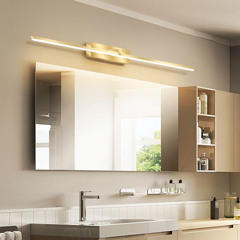 Leigh Moderne Linear Wandlamp Goud Metaal Badkamer Slaapkamer