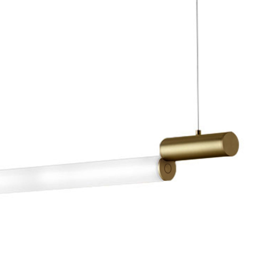 Edge Moderne Lineaire  LED Hanglamp Wit Goud Metaal Acryl Eetkamer