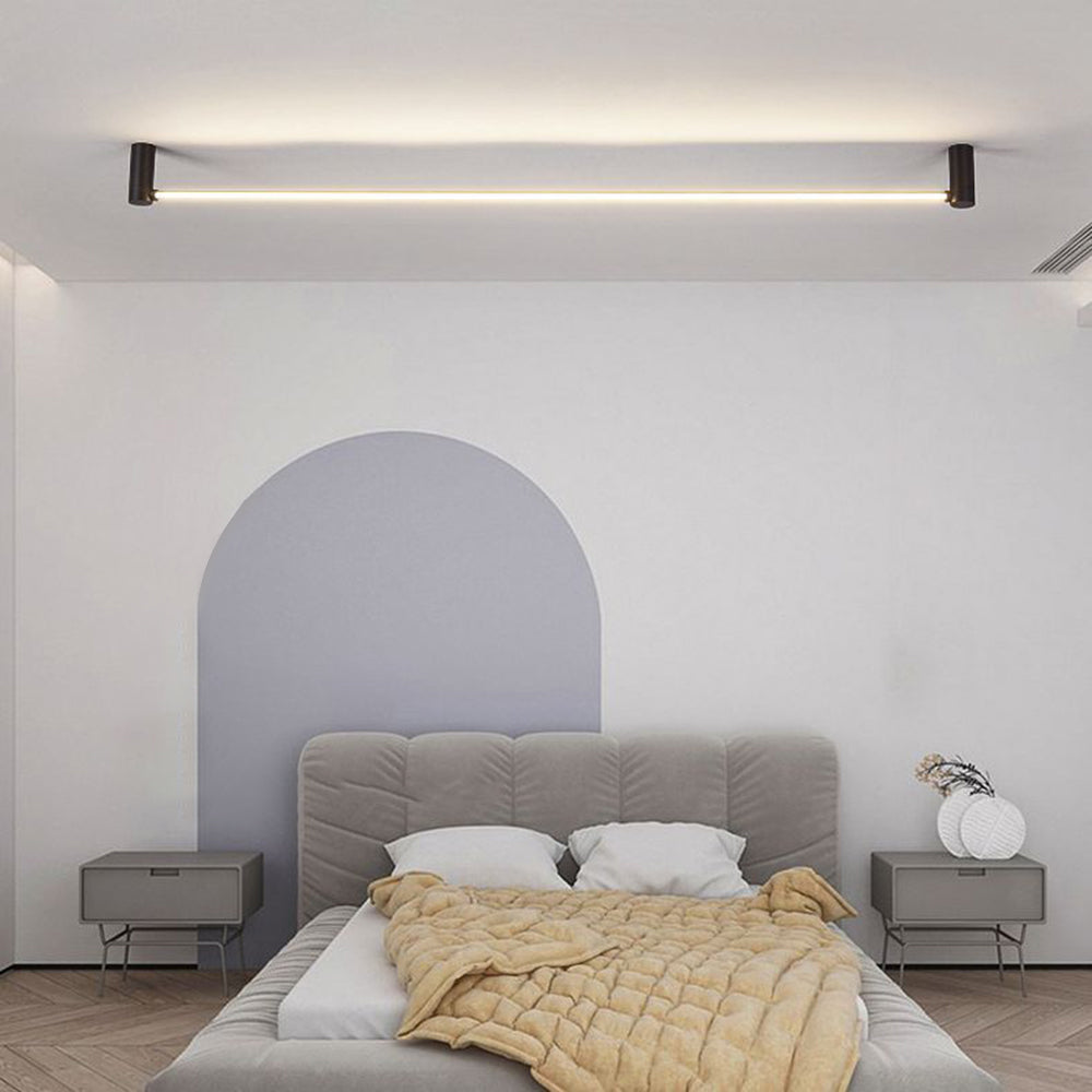 Edge Moderne Lineair LED Plafondlamp Zwart Wit Metaal Keuken