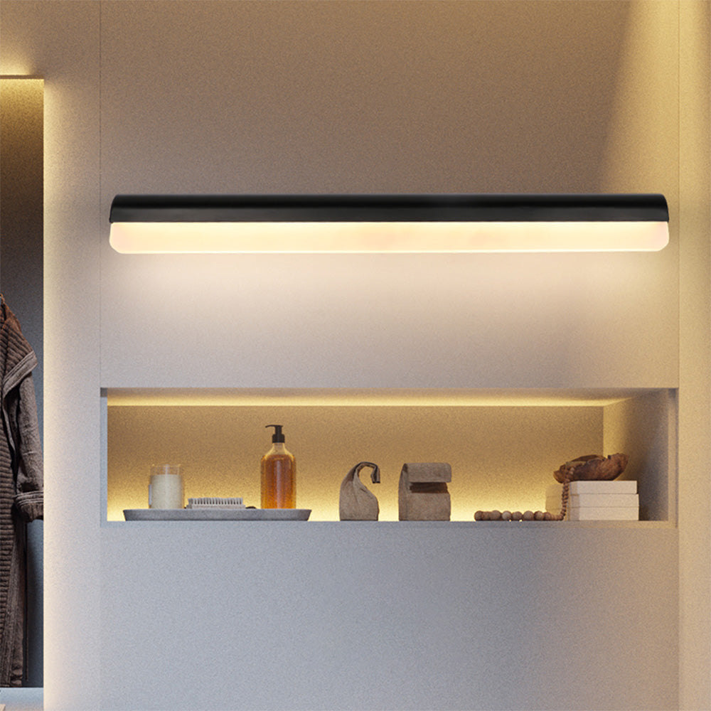 Edge Industriele LED Wandlamp Zwart Wit Metaal Badkamer Slaapkamer