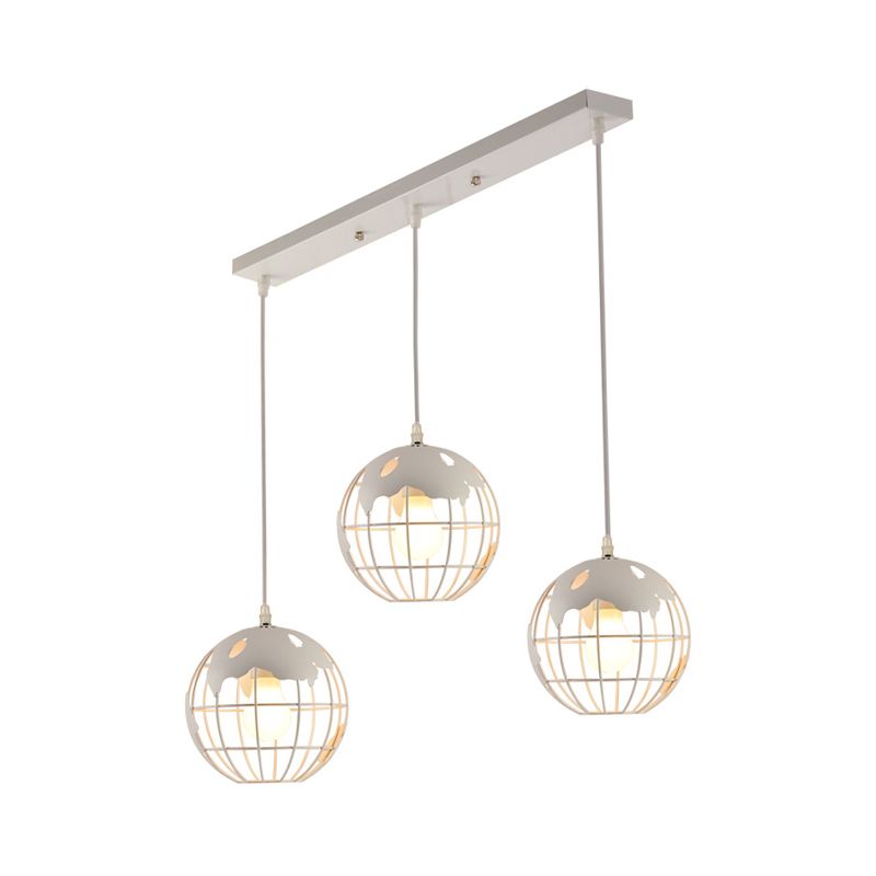 Alessio Industriele LED Hanglamp Zwart/Wit Metaal Eettafel Woonkamer