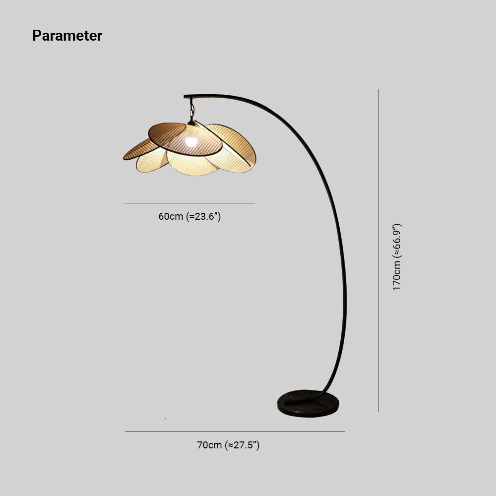Ritta Design LED Vloerlamp Zwart Metaal Rotan Eetkamer Woonkamer