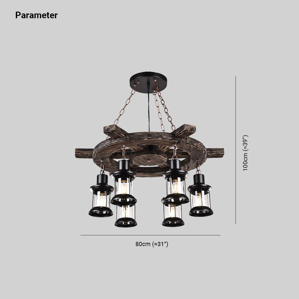 Austin Industriële Piraten LED Hanglamp Hout/Metaal Woonkamer/Bar/Restaurant