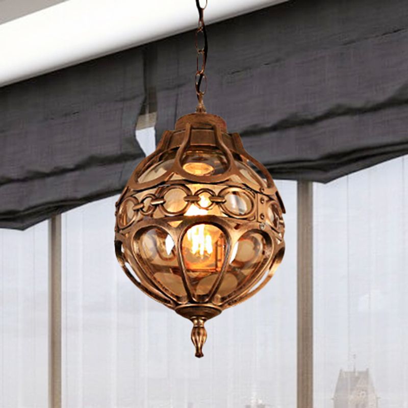 Alessio Loft Sphere Boerderij Rustieke Hanglamp Zwart/Brons Slaapk/Woonkamer