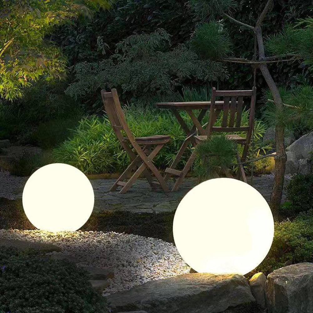 Elif Minimalistische Bol LED Voor Buiten, Wit, Hars, Tuin